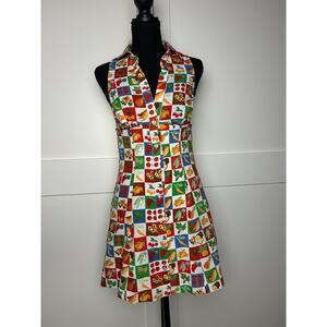 NWT Urban Outfitters Fruit Print Dress Collared A Line Crepe Mini